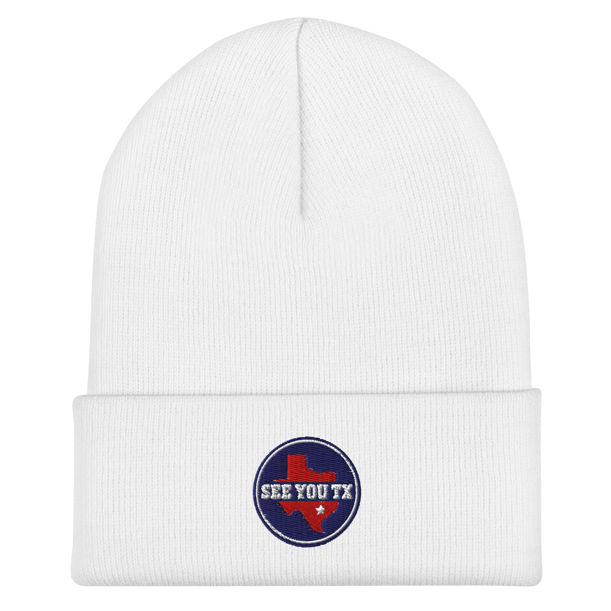 Cuffed Beanie – White