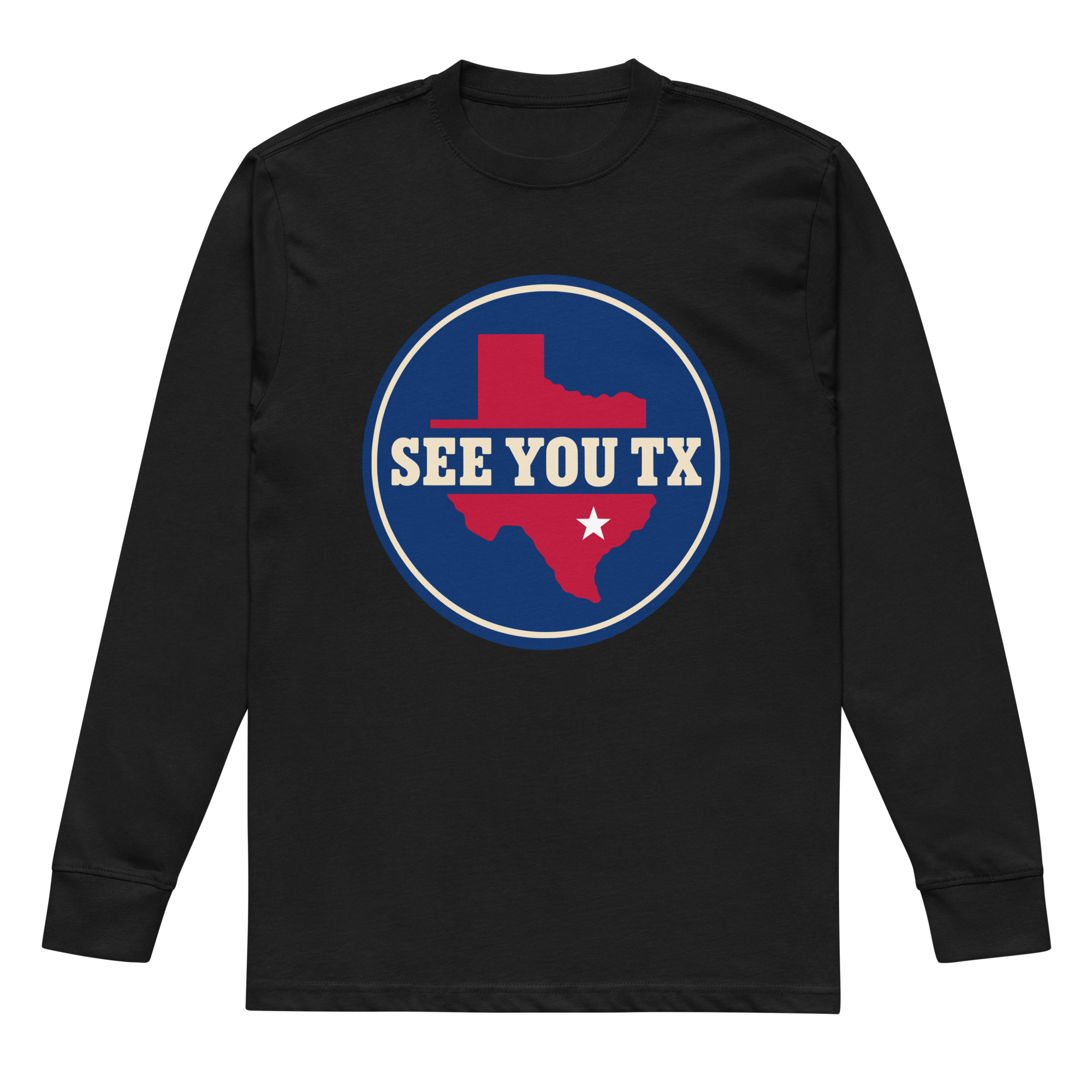 Men's heavyweight long sleeve t-shirt – Black