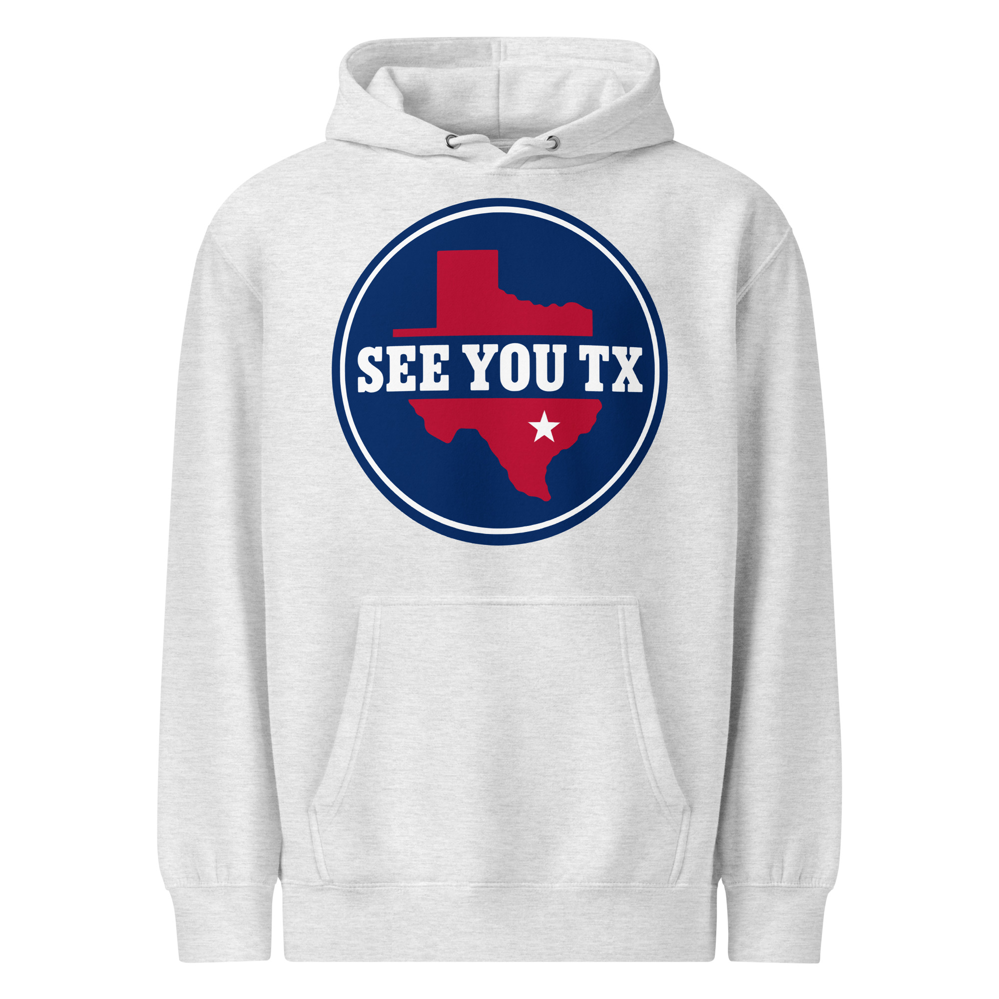 Unisex premium mid-weight hoodie – Heather Grey