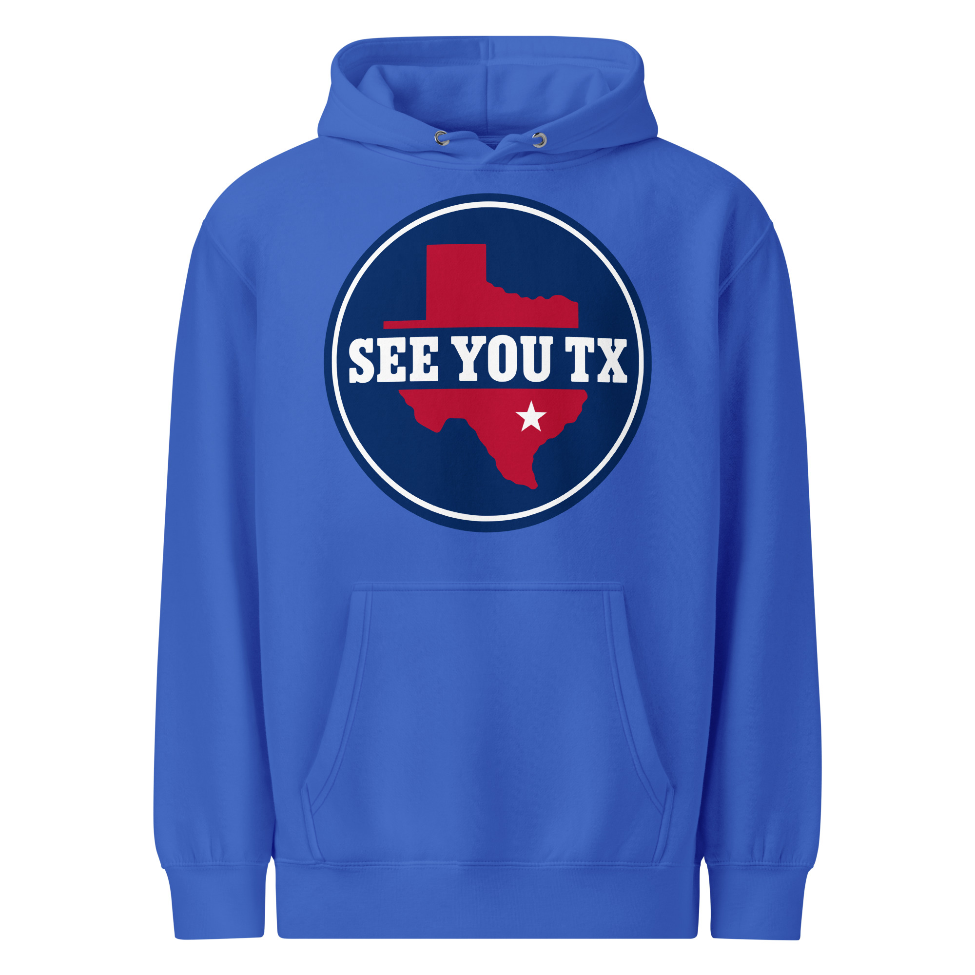 Unisex premium mid-weight hoodie – True Royal