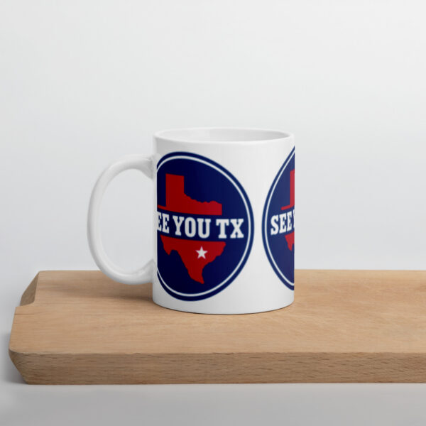 White glossy mug